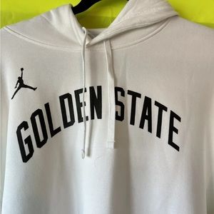 Golden State Warriors Statement Ed. Nike  Jordan NBA Hoodie Mens Size 2XL White